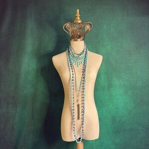 Set a five turquoise style necklaces